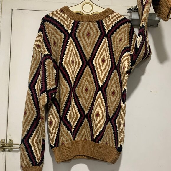 VINTAGE GREG NORMAN KNIT CHUNKY COTTON SWEATERS PATTERN SIZE L - Picture 7 of 10